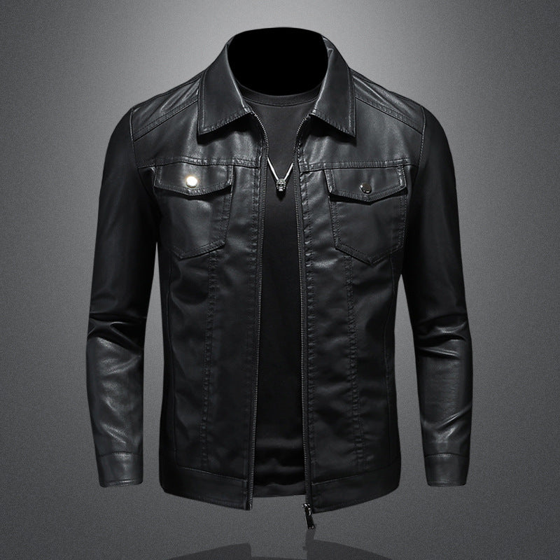 Herren Jacke Schwarze Winter Mit Kragen | Reissverschluss