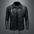 Herren Jacke Schwarze Winter Mit Kragen | Reissverschluss