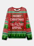 Unisex Pullover Rot Weihnachts Strick | Winter