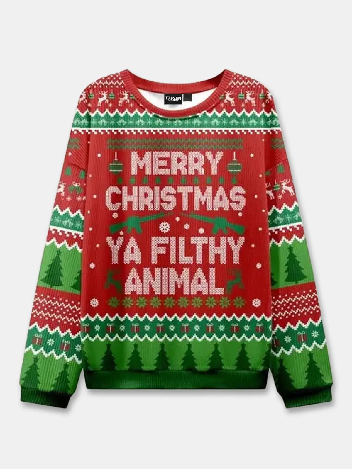 Unisex Pullover Rot Weihnachts Strick | Winter