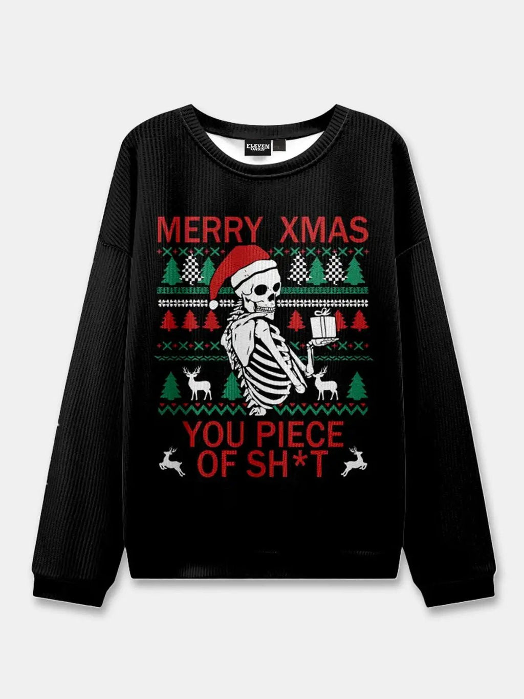 Damen Pullover Weihnachts Strick Winter | Gerippter