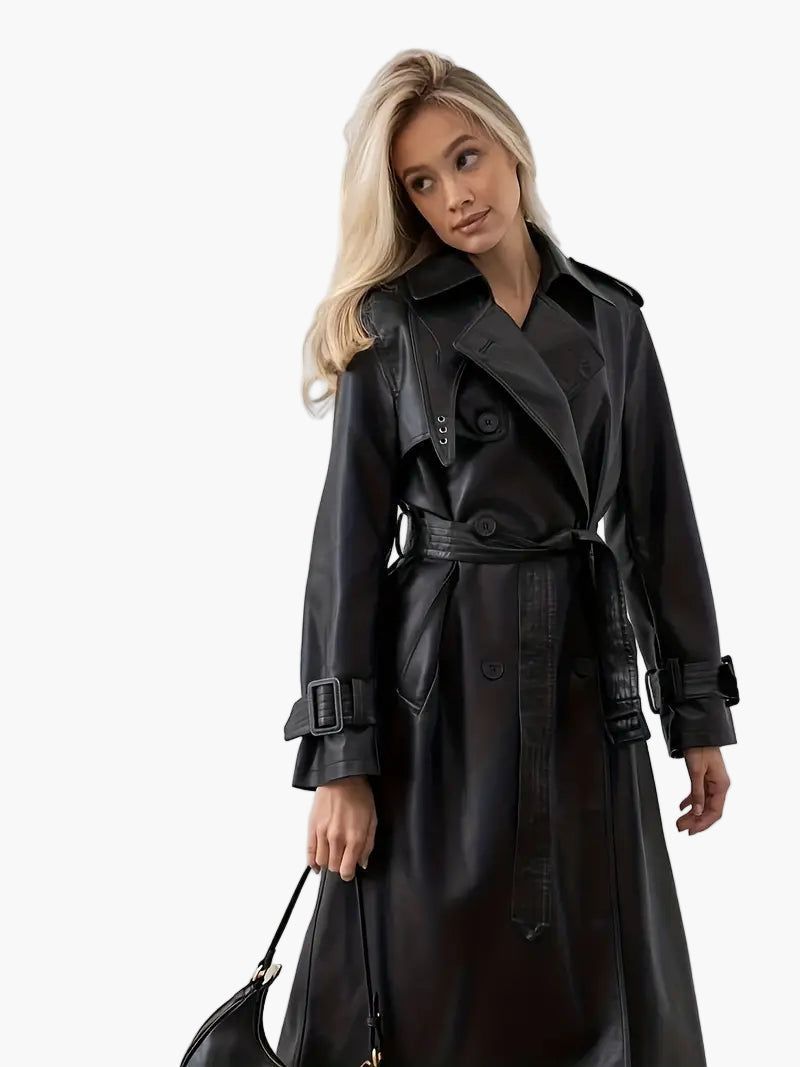 Damen Langer Trenchcoat | Gürtel