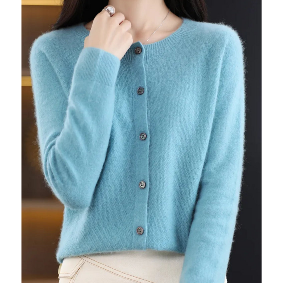 Damen Strickjacke Winter Strick Zuknöpfen | Langarm