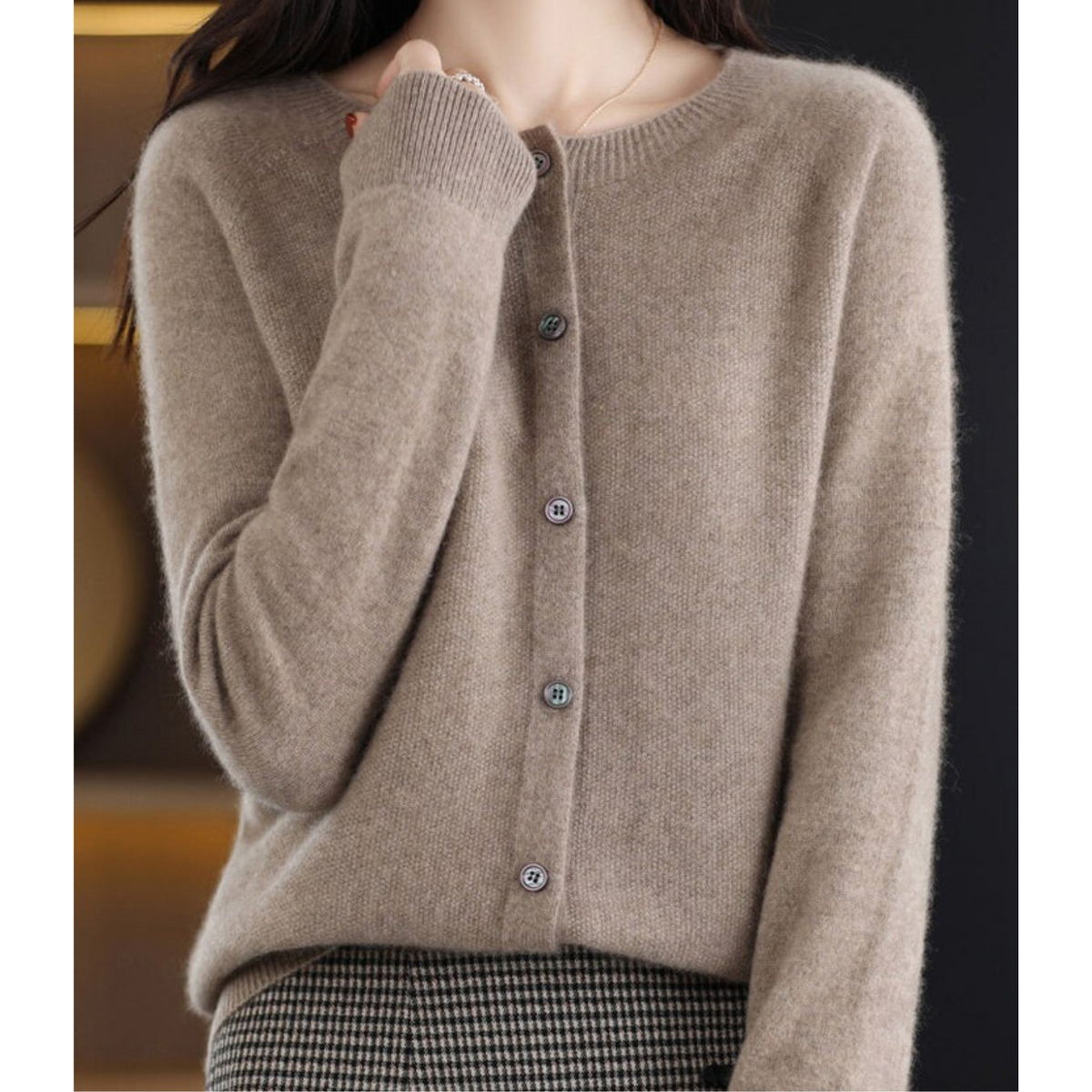 Damen Strickjacke Winter Strick Zuknöpfen | Langarm