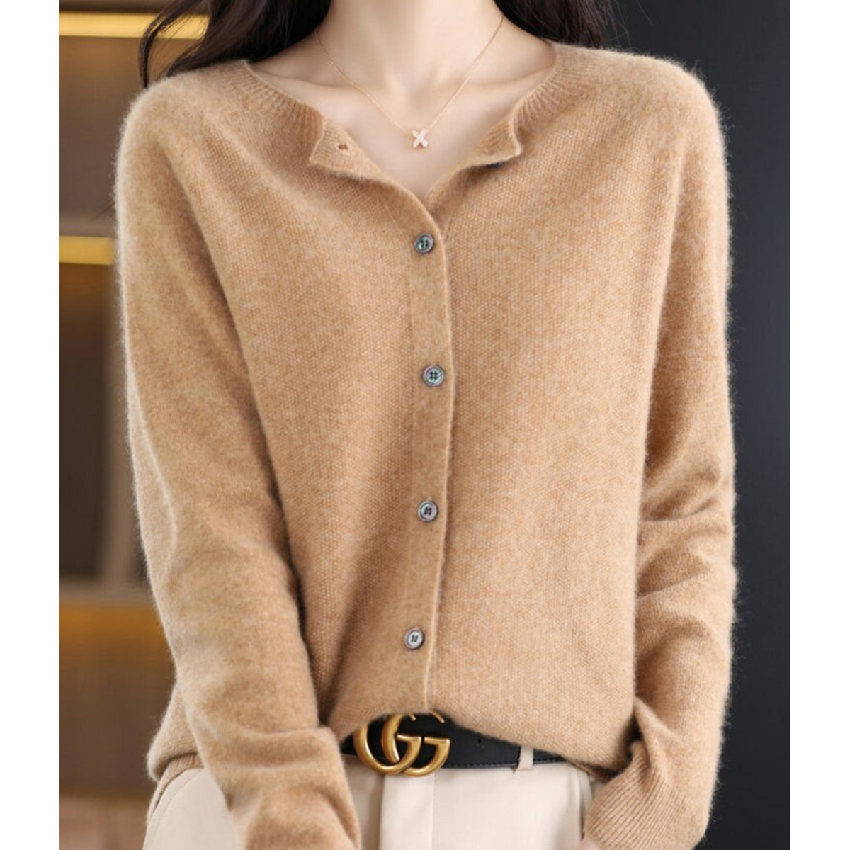 Damen Strickjacke Winter Strick Zuknöpfen | Langarm