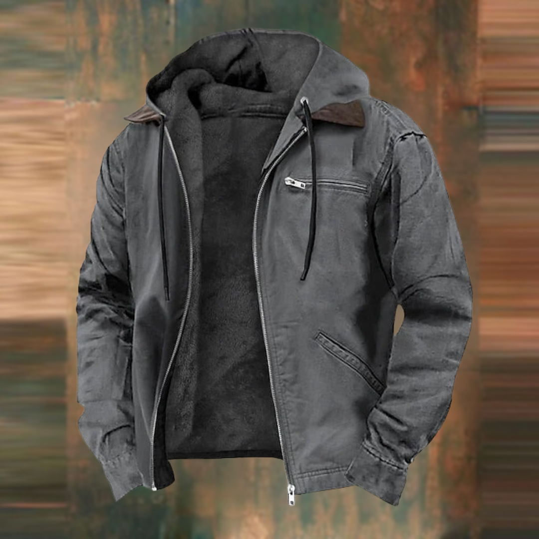 Herren Jacke Winter Mit Kapuze | Reissverschluss