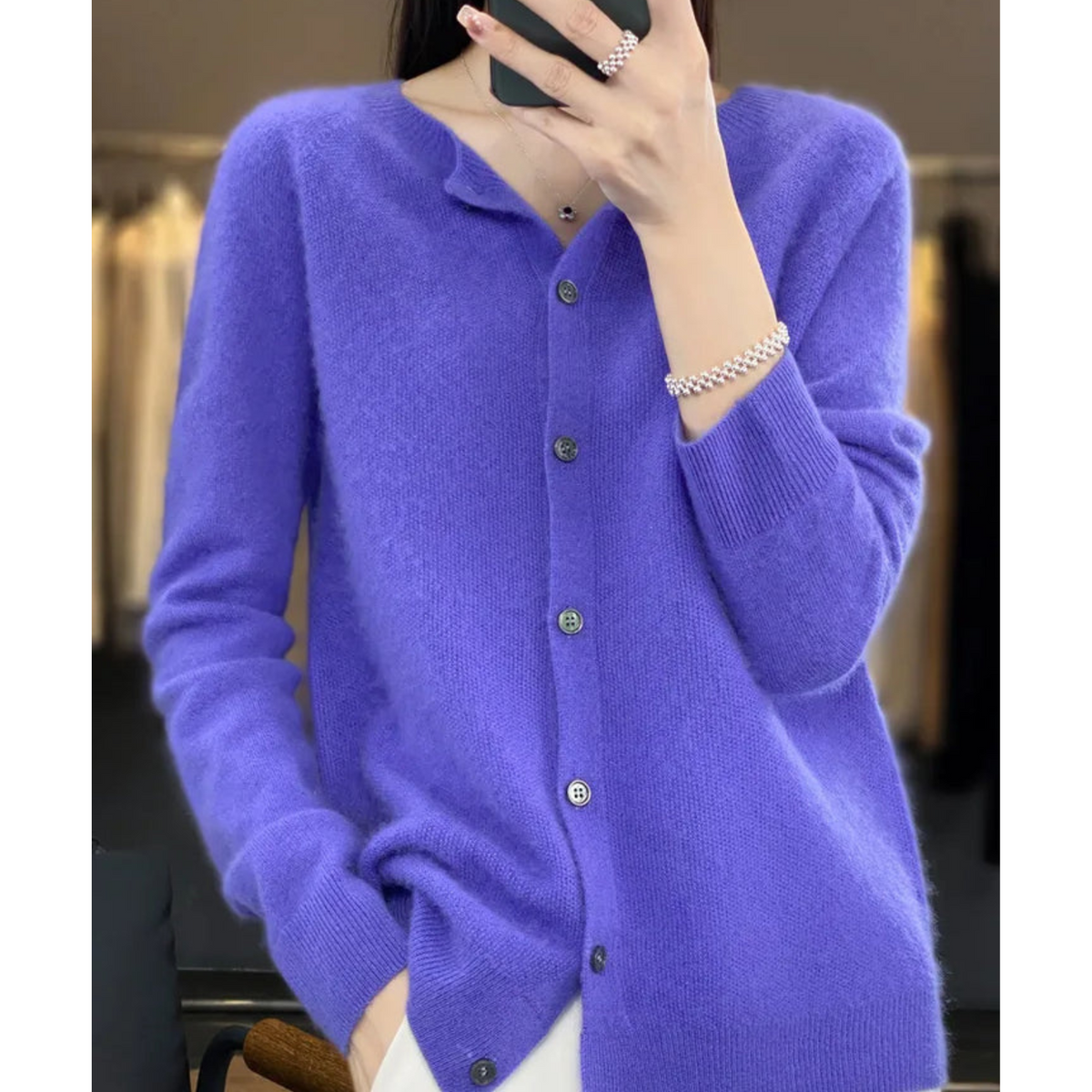 Damen Strickjacke Winter Strick Zuknöpfen | Langarm