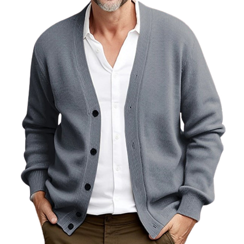 Herren Pullover Strick Winter Mit V-ausschnitt | Gerippter