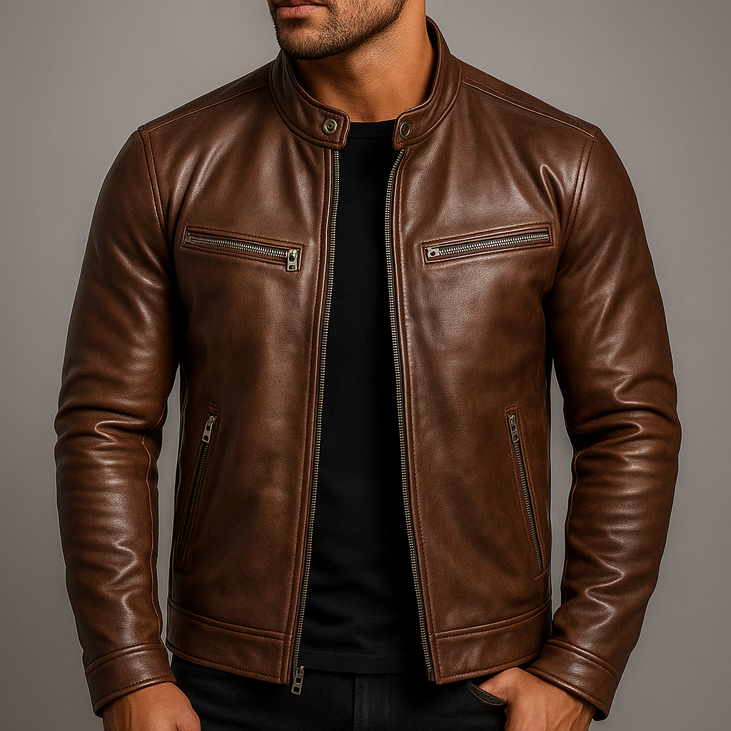 Herren Jacke Motorrad Winter Reissverschluss | Stehkragen