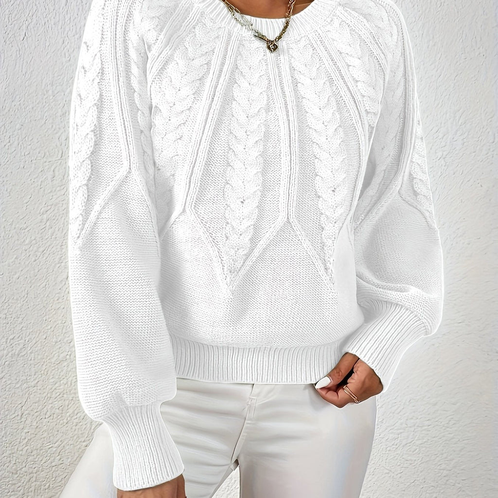 Damen Langarmpullover mit Struktur | Rundhalsausschnitt