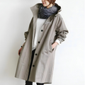 Damen Jacke Lang Vintage Mit Kapuze | Winter