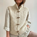 Damen Gilet Beige Strick Ärmellos Kurze | Winter