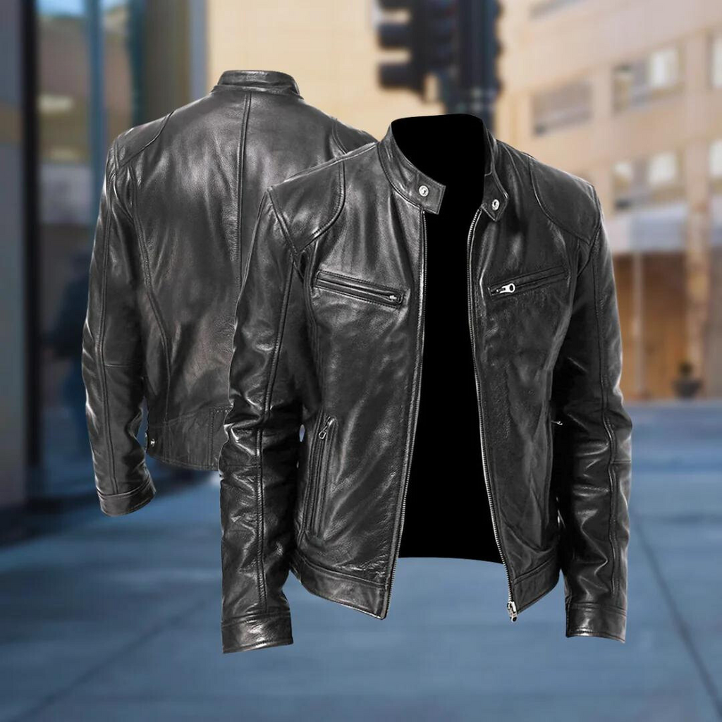 Herren Jacke Motorrad Winter Mit Stehkragen | Reissverschluss
