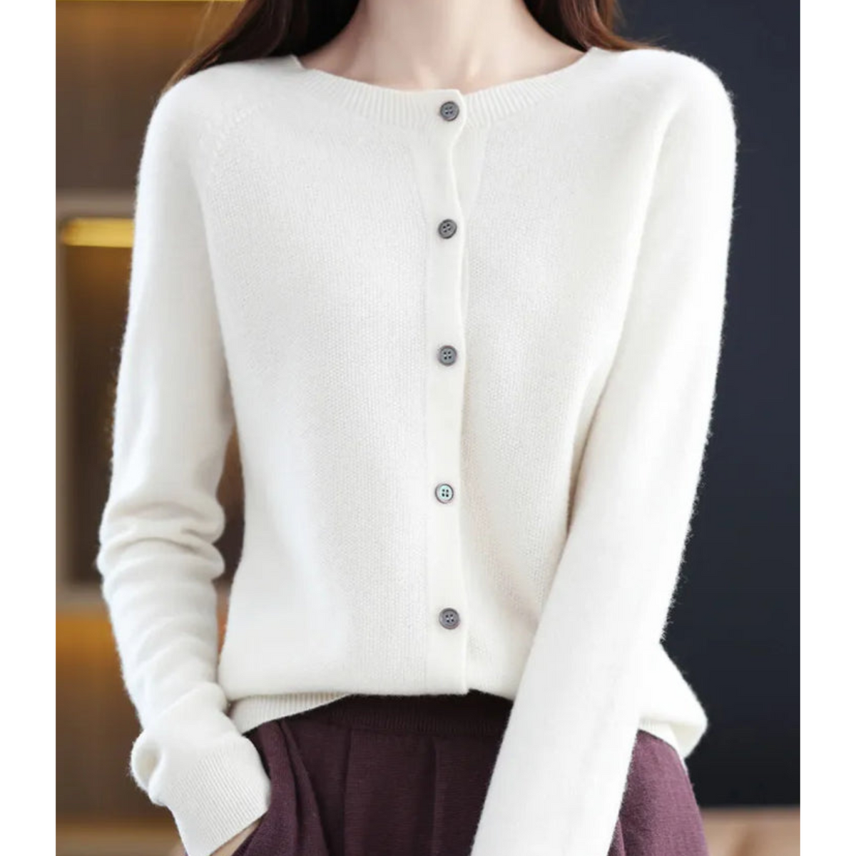 Damen Strickjacke Winter Strick Zuknöpfen | Langarm