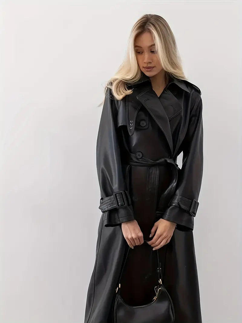 Damen Langer Trenchcoat | Gürtel