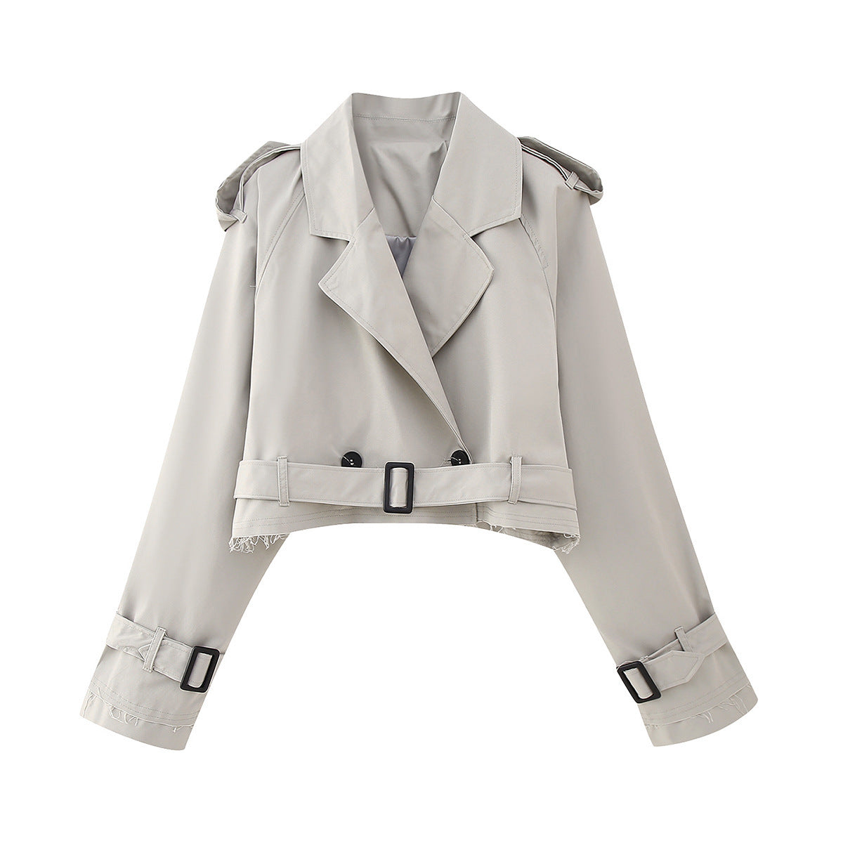 Damen Kurzer Trenchcoat | Gürtel