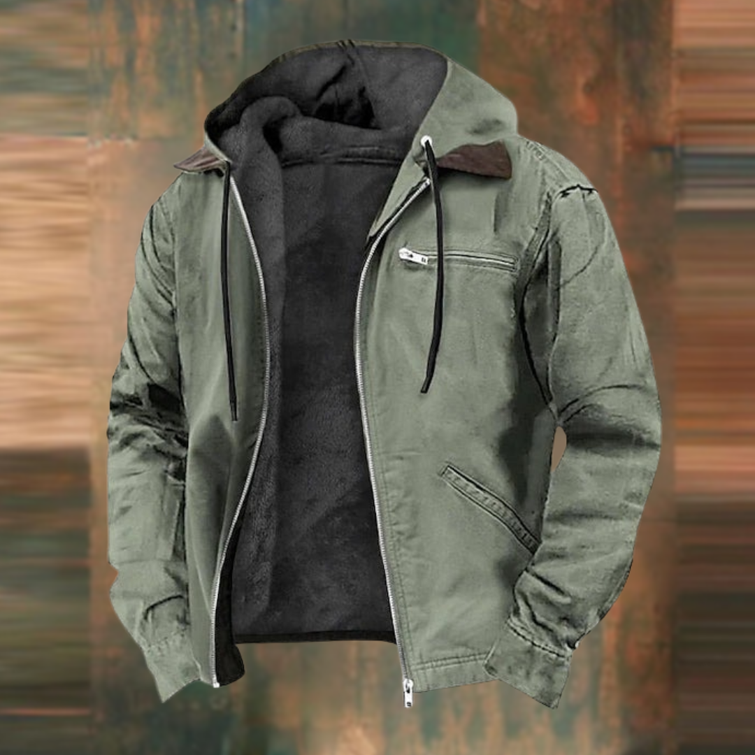 Herren Jacke Winter Mit Kapuze | Reissverschluss