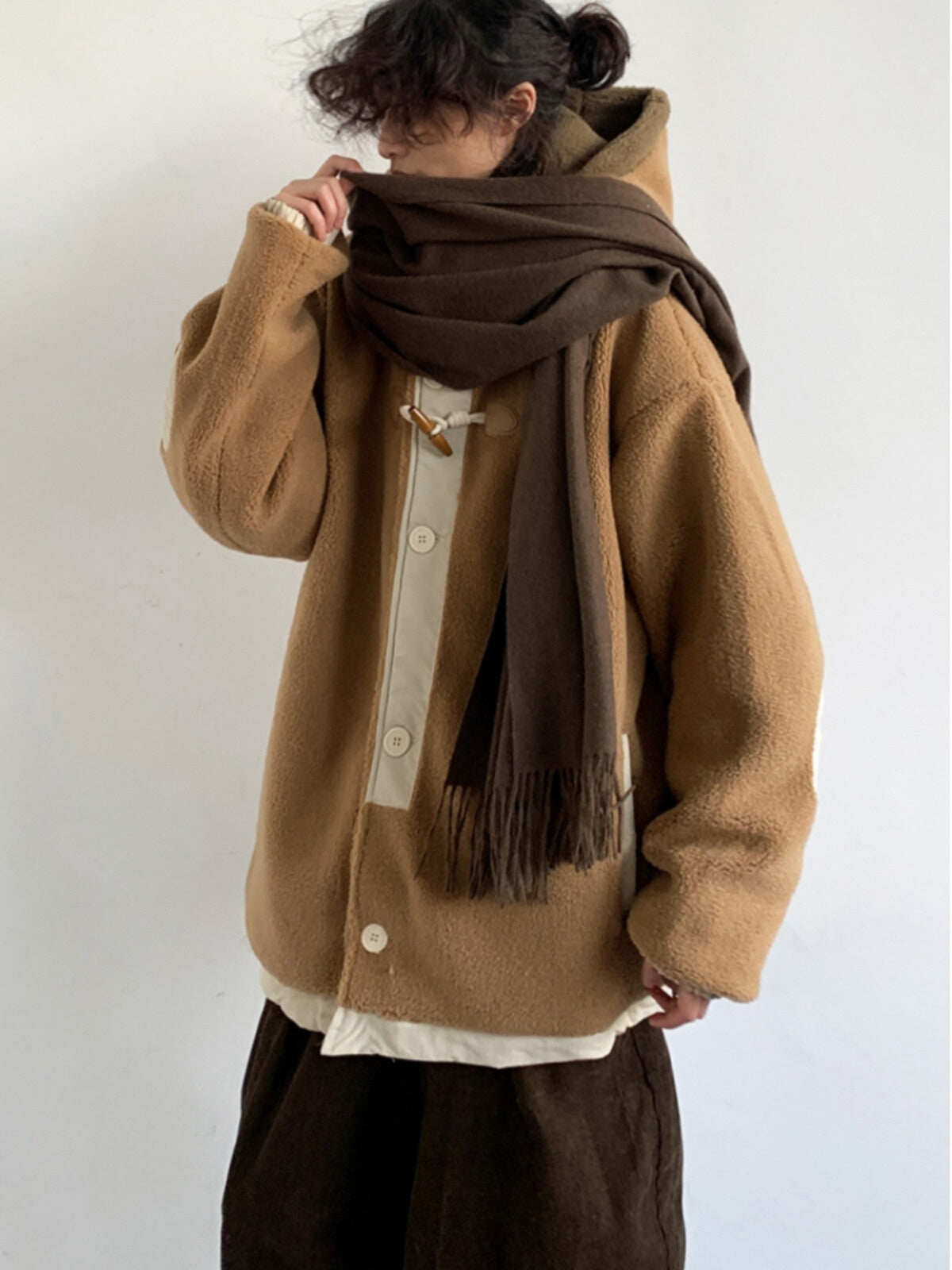 Damen Jacke Teddy Winter Mit Kapuze | Vintage