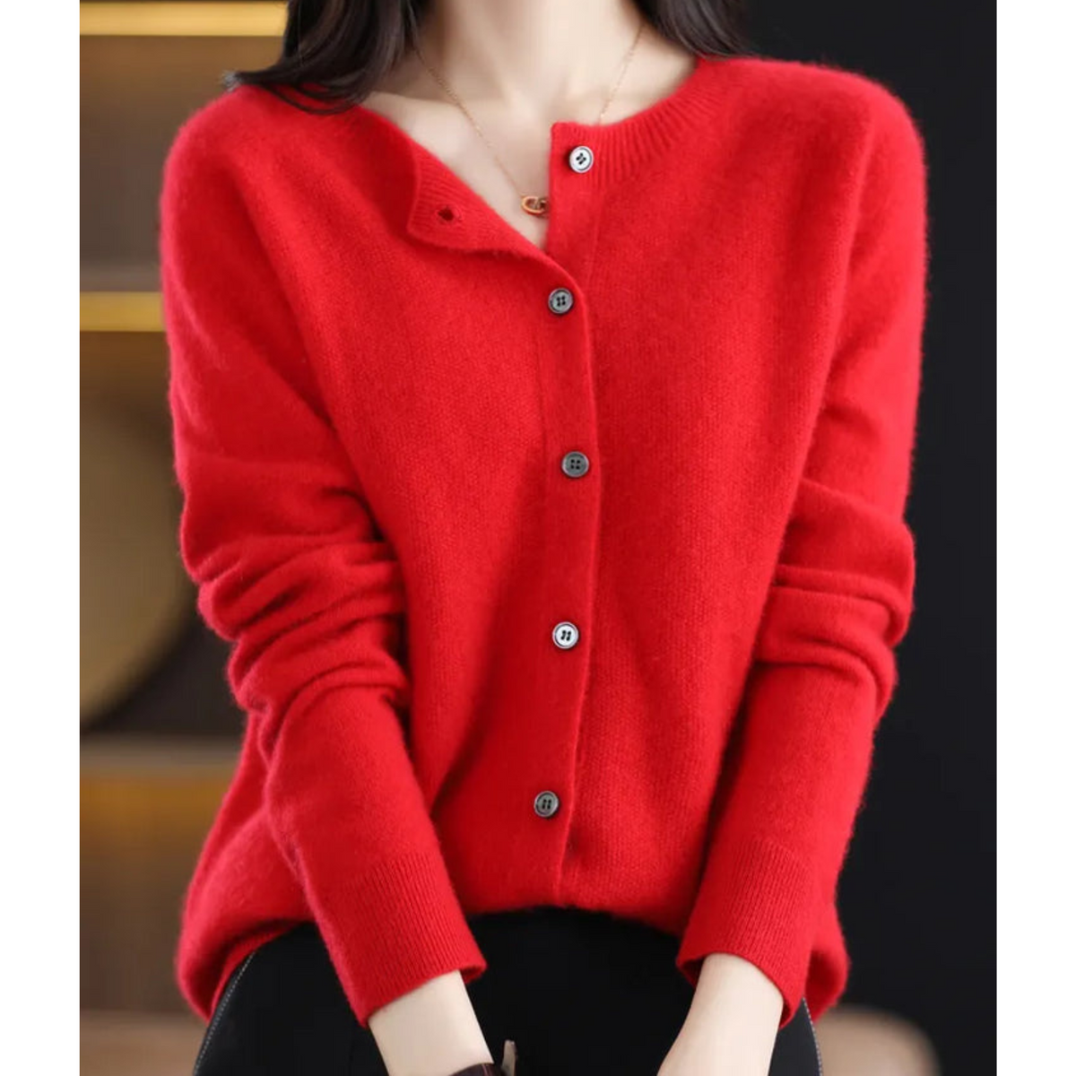 Damen Strickjacke Winter Strick Zuknöpfen | Langarm