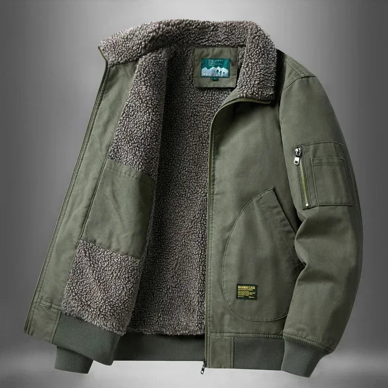 Herren Jacke Vintage Winter Langarm | Reissverschluss