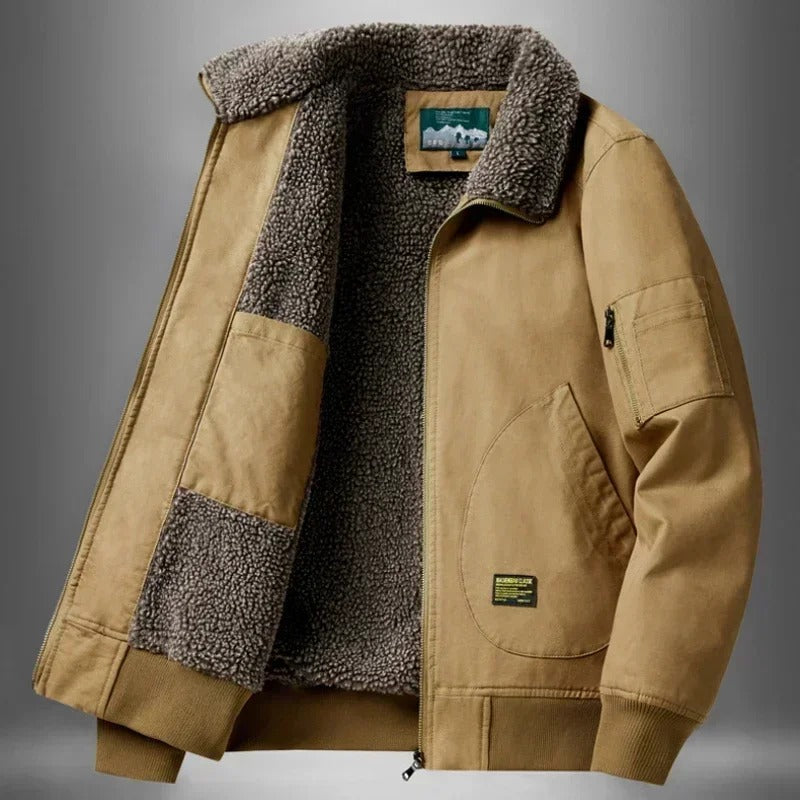 Herren Jacke Vintage Winter Langarm | Reissverschluss