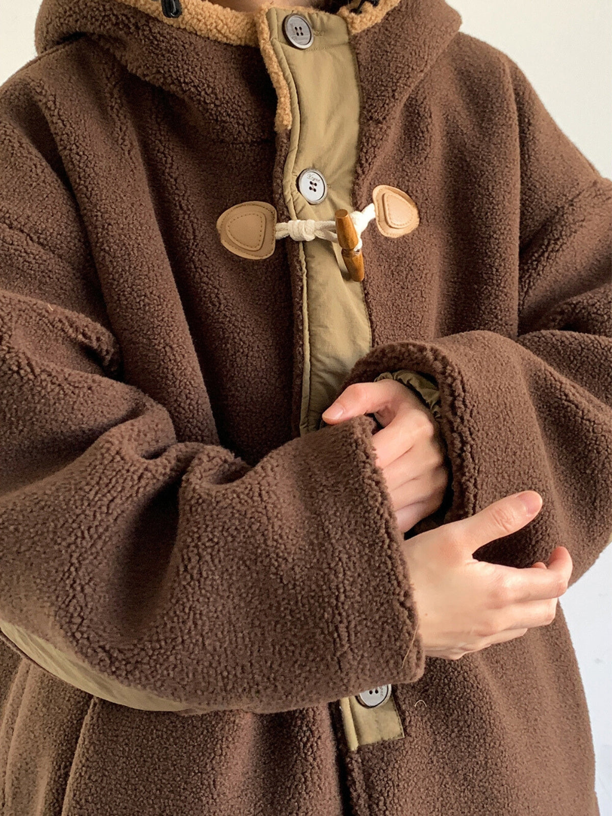 Damen Jacke Teddy Winter Mit Kapuze | Vintage