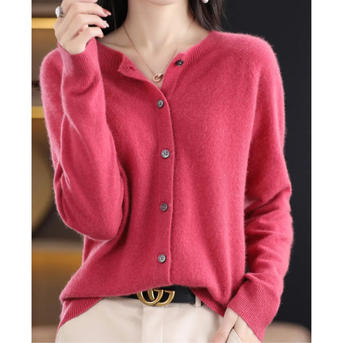 Damen Strickjacke Winter Strick Zuknöpfen | Langarm