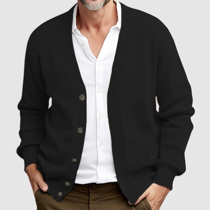 Herren Pullover Strick Winter Mit V-ausschnitt | Gerippter