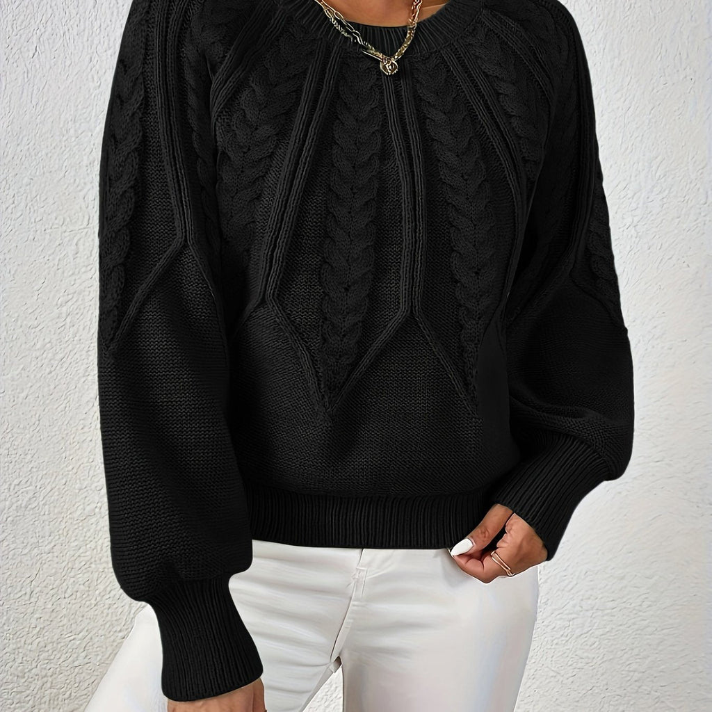 Damen Langarmpullover mit Struktur | Rundhalsausschnitt