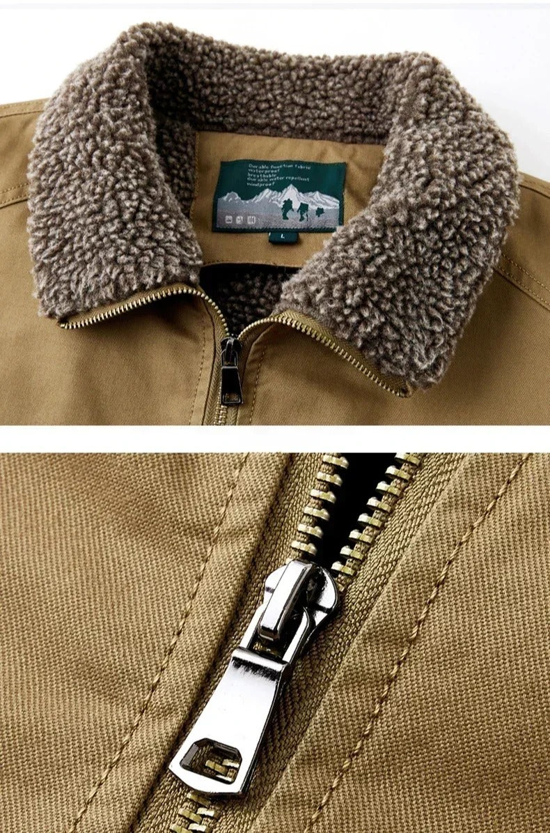 Herren Jacke Vintage Winter Langarm | Reissverschluss
