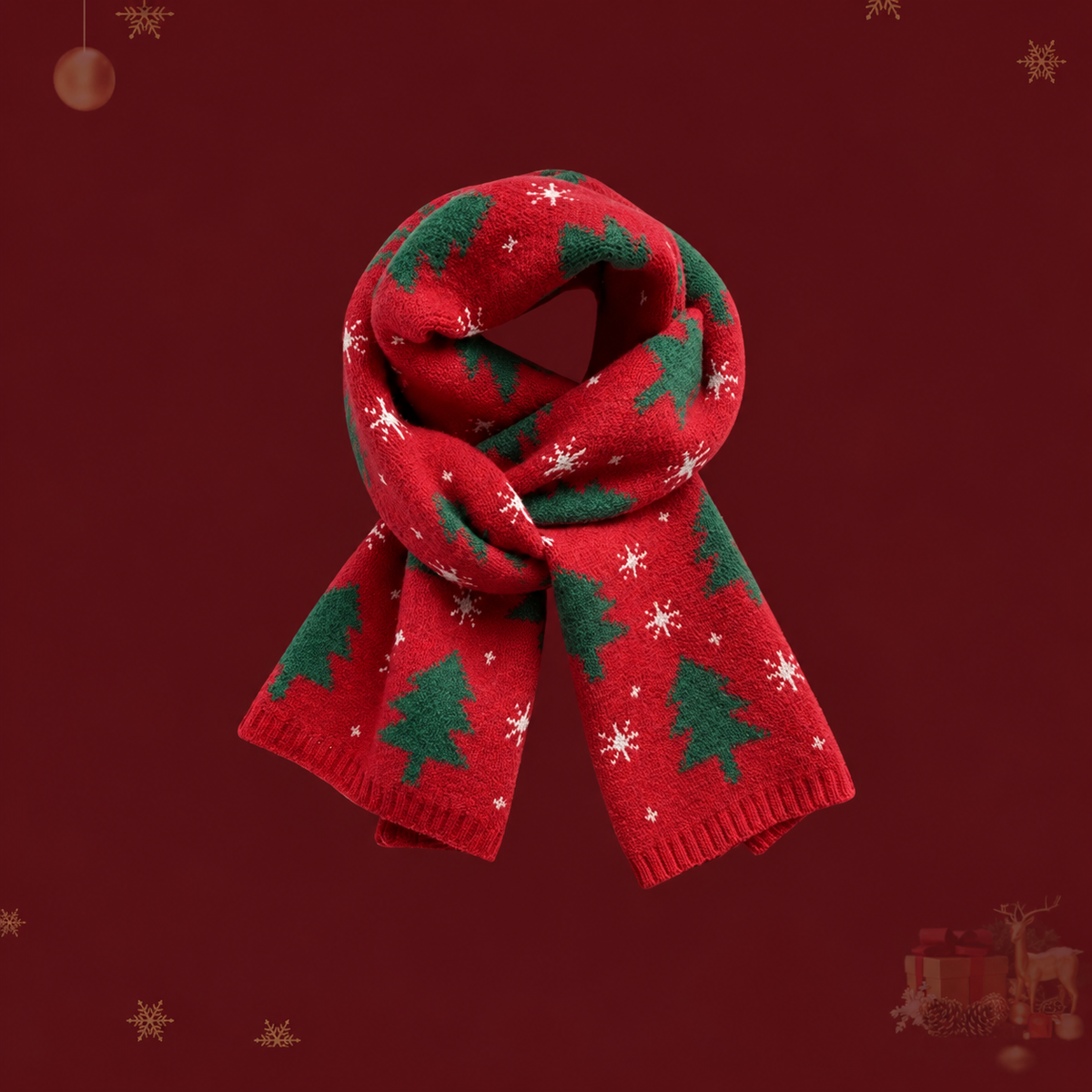 Damen Weihnachts-Strickschal | Winter