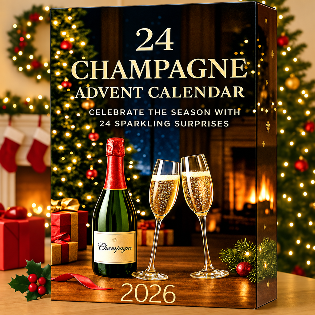 Champagnerflaschen Adventskalender Mit Flachen Ornamenten | Weihnachten