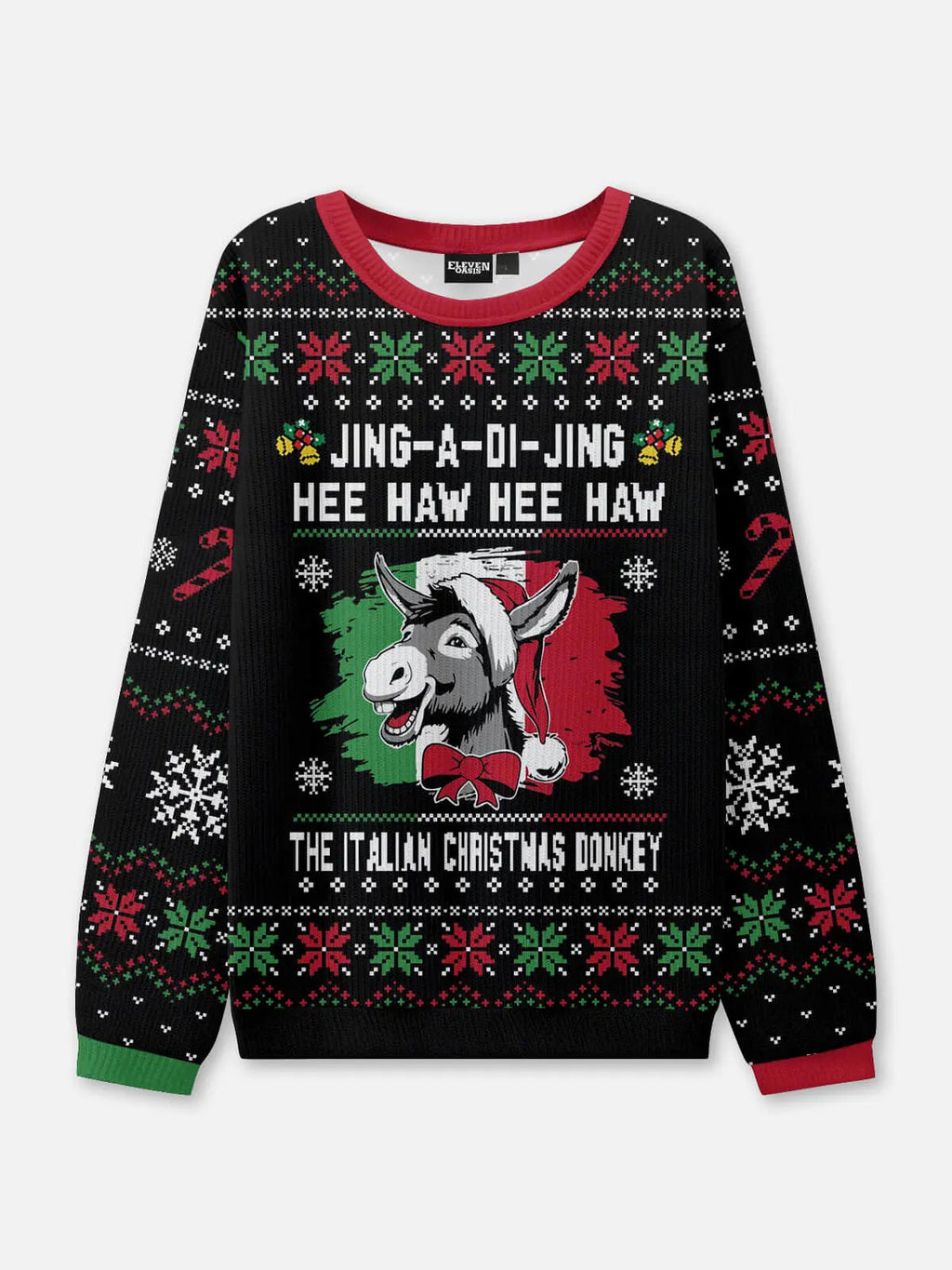 Unisex Pullover Weihnachts Strick Schwarz | Winter