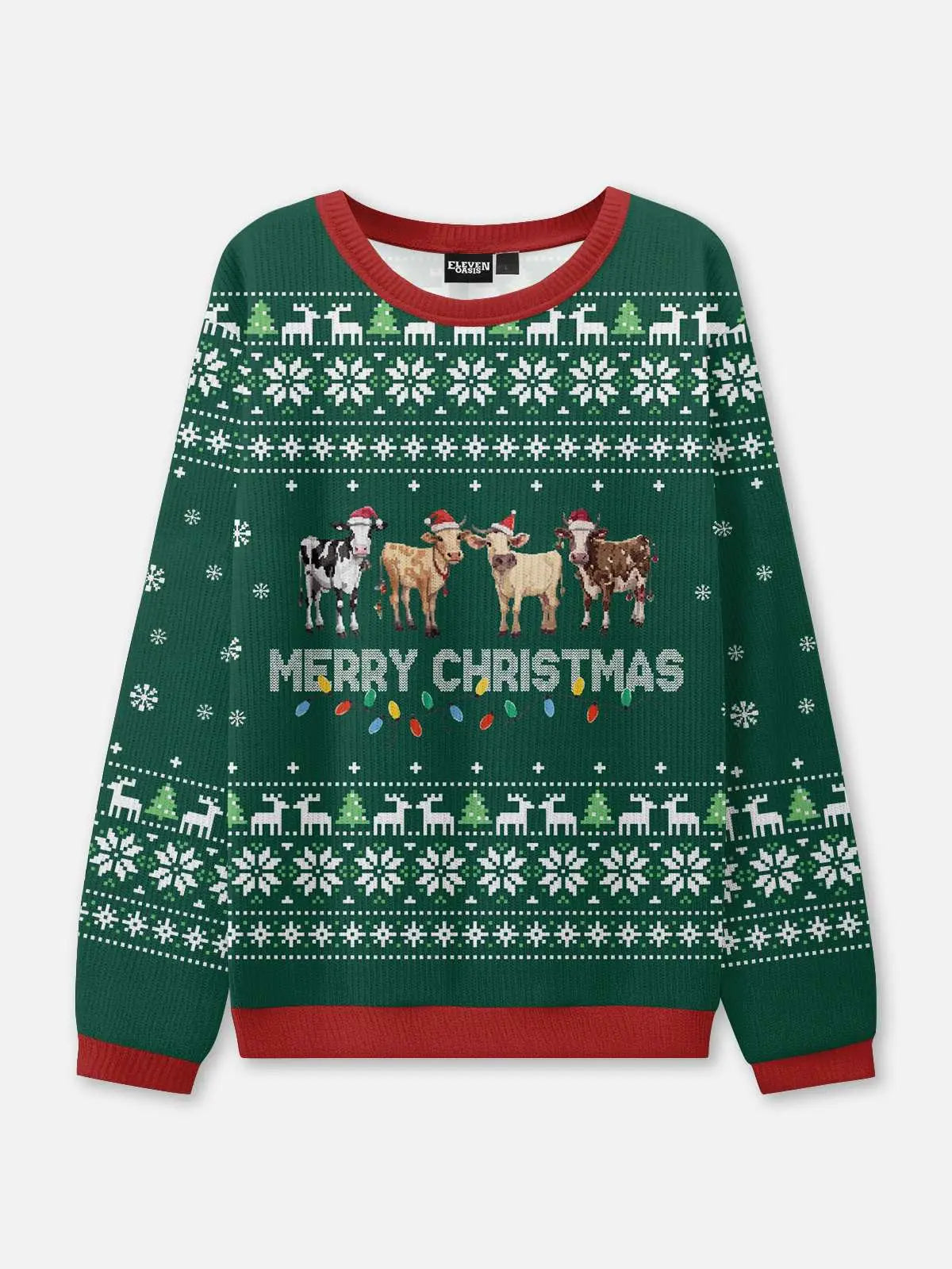 Damen Pullover Weihnachts Strick Winter | Gerippter
