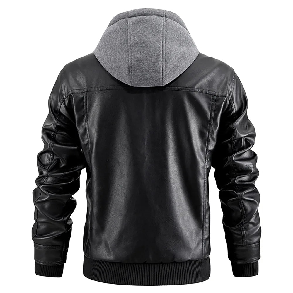 Herren Jacke Motorrad Winter Mit Kapuze | Reissverschluss