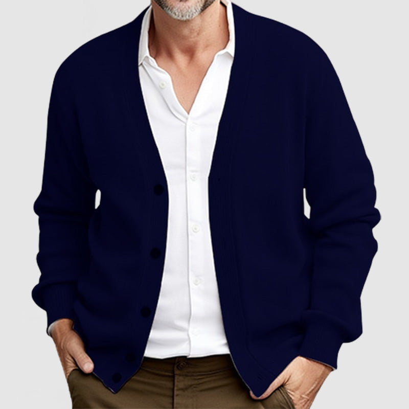 Herren Pullover Strick Winter Mit V-ausschnitt | Gerippter