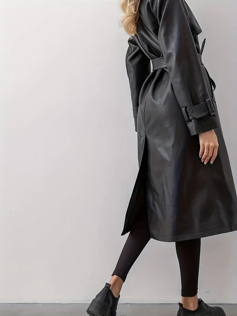 Damen Langer Trenchcoat | Gürtel