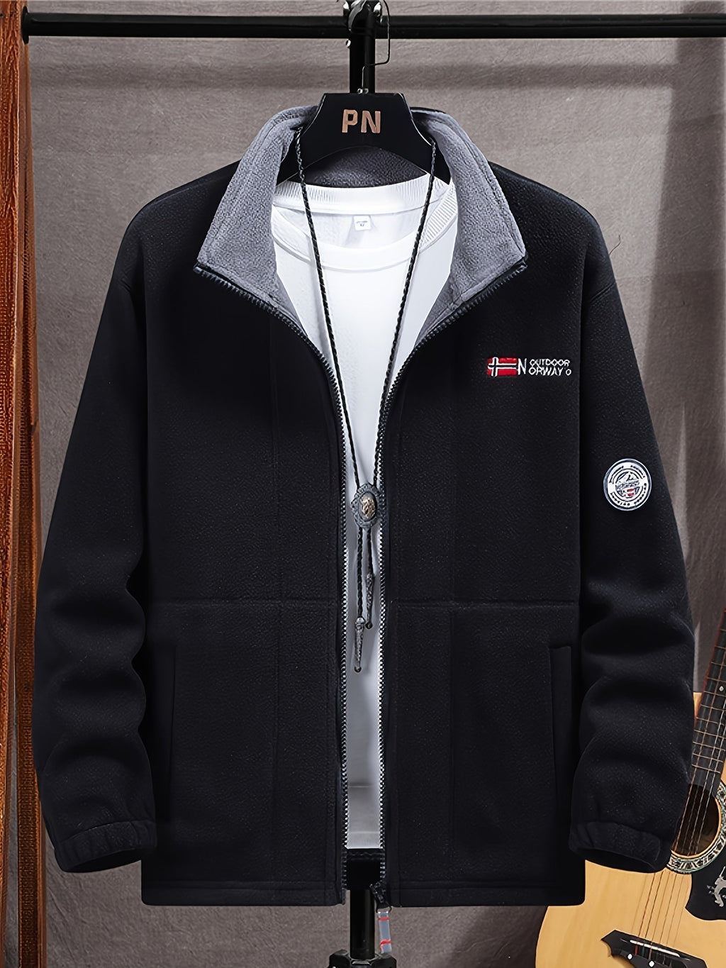 Herren Jacke Warm Stehkragen Reissverschluss | Winter