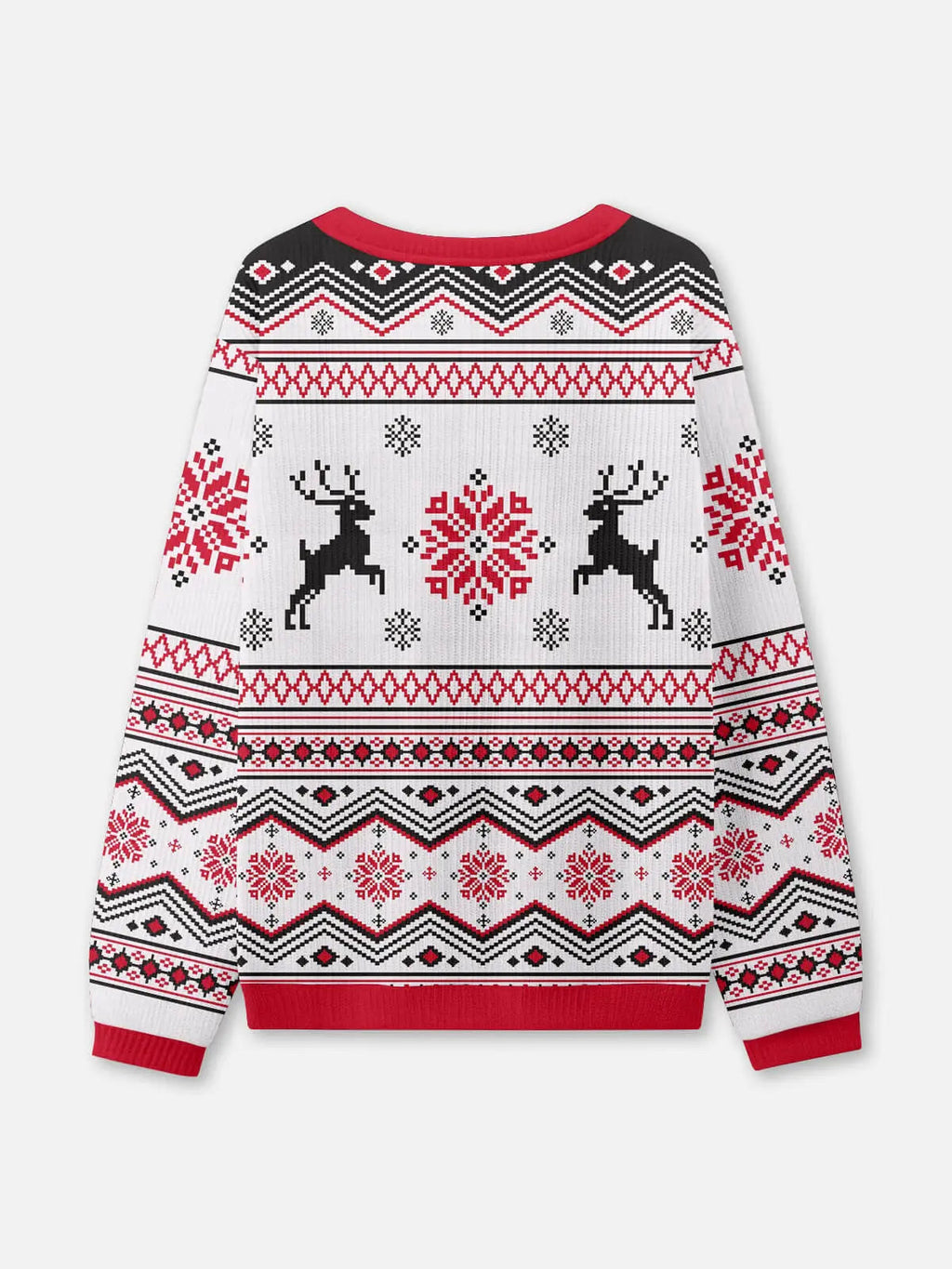 Unisex Pullover Weiss Weihnachts Strick | Winter