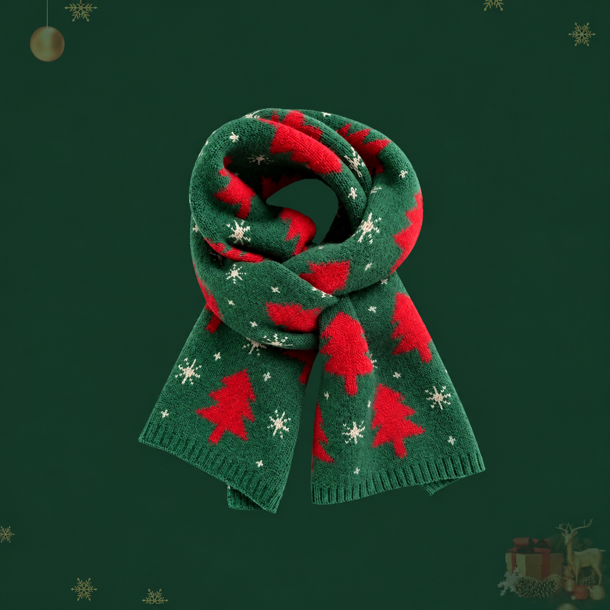 Damen Weihnachts-Strickschal | Winter
