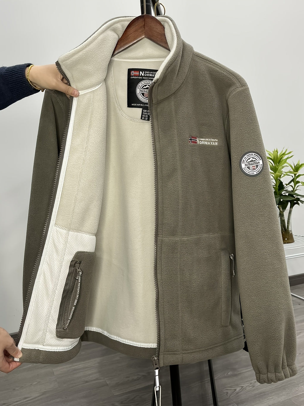 Herren Jacke Warm Stehkragen Reissverschluss | Winter