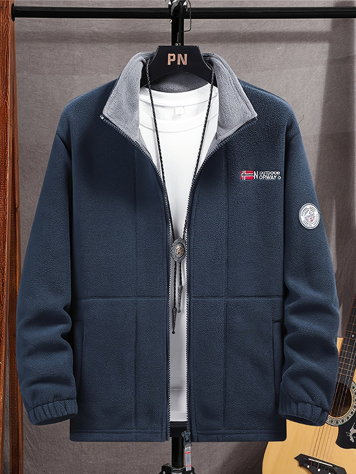 Herren Jacke Warm Stehkragen Reissverschluss | Winter