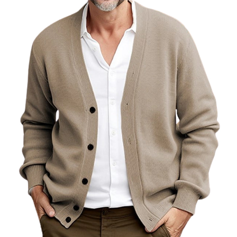 Herren Pullover Strick Winter Mit V-ausschnitt | Gerippter