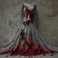 Damen Kleid Maxi Langarm Halloween | Winter