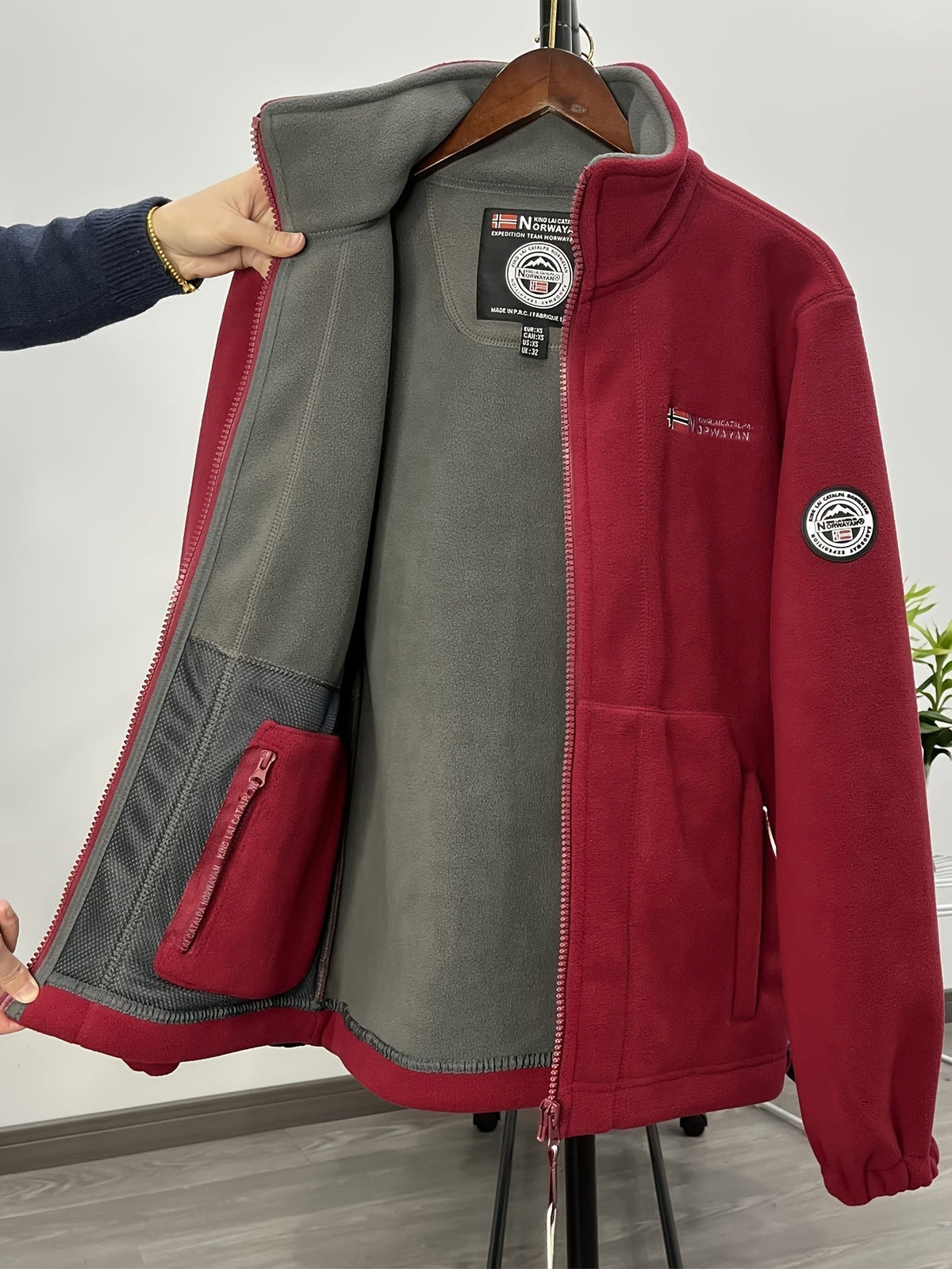 Herren Jacke Warm Stehkragen Reissverschluss | Winter