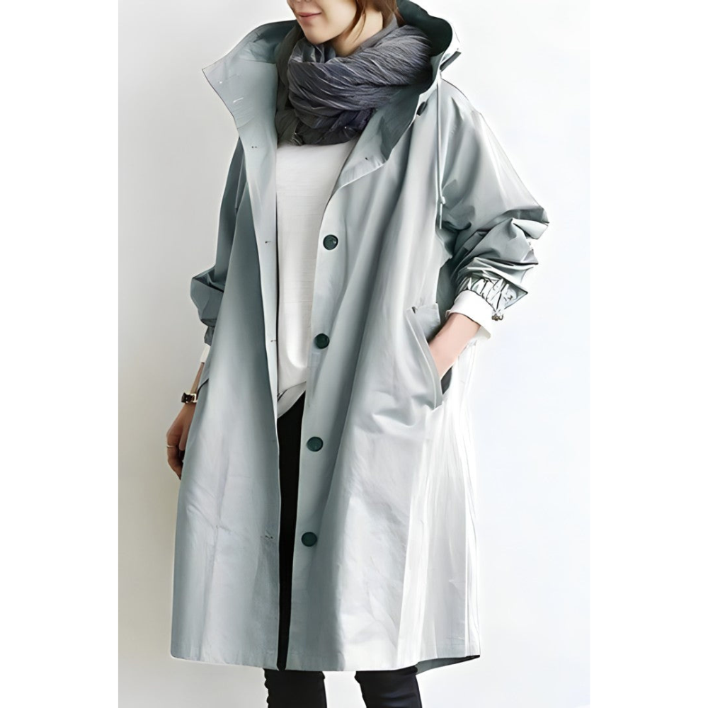 Damen Jacke Lang Vintage Mit Kapuze | Winter