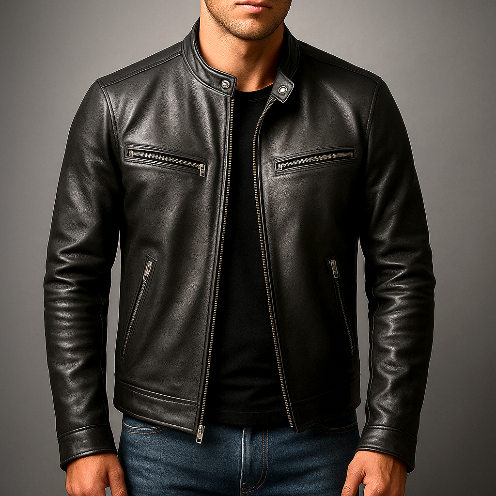 Herren Jacke Motorrad Winter Reissverschluss | Stehkragen