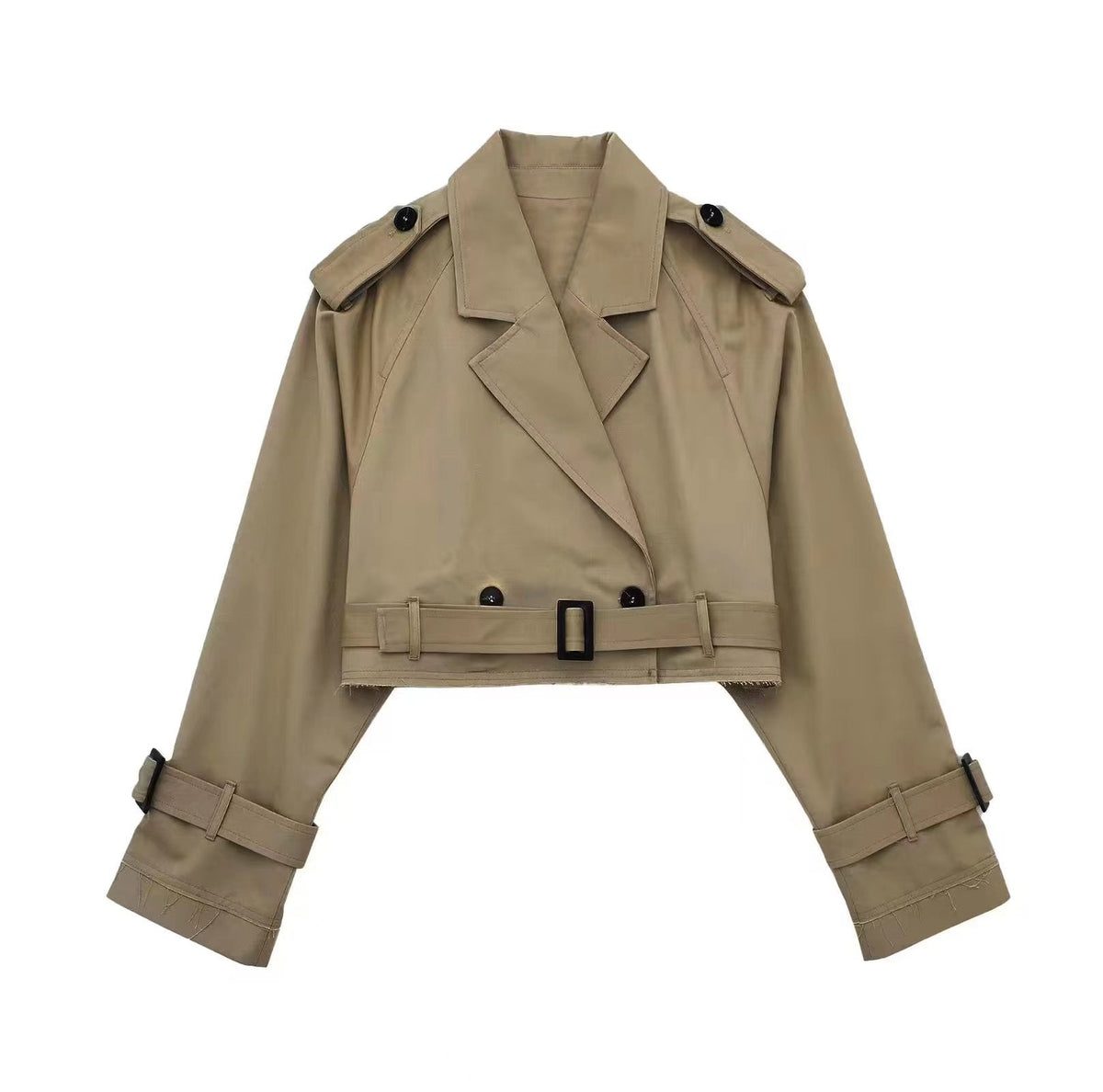 Damen Kurzer Trenchcoat | Gürtel