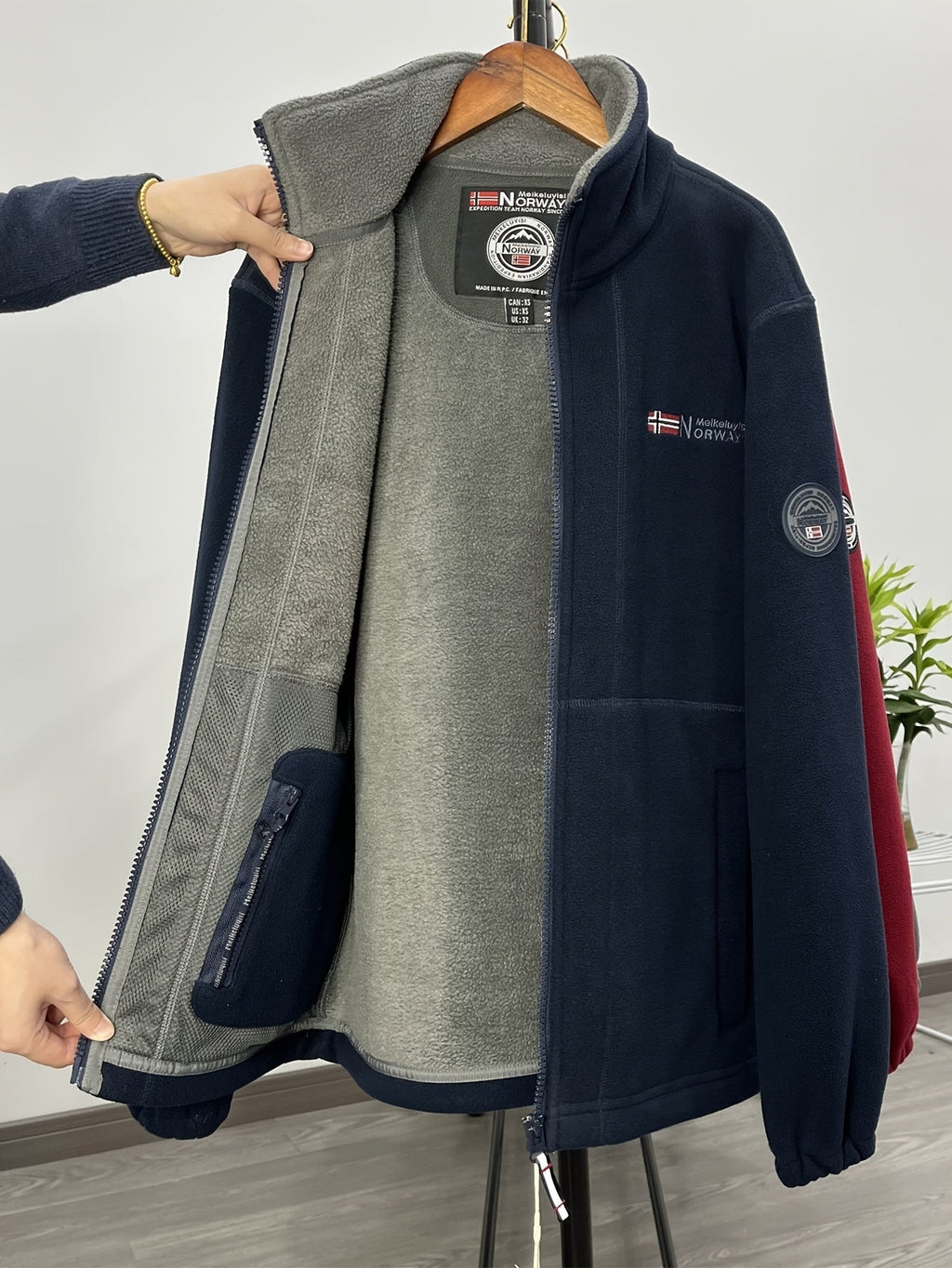 Herren Jacke Warm Stehkragen Reissverschluss | Winter