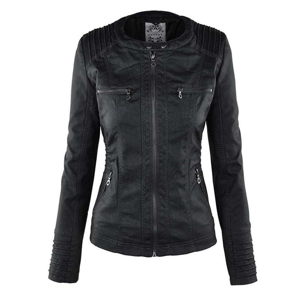 Damen Jacke Motorrad Winter Mit Kapuze | Reissverschluss